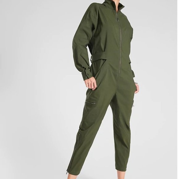 Athleta Olive Green Jumpsuit - Picture 1 of 15